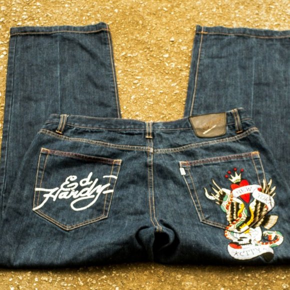 Ed Hardy Other - VTG Ed Hardy Jeans Men Blue New York City